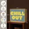 Chill out - Geel - Blauw Light Box met batterij (Wandlamp) middel -USP_websiteoverzichtNL