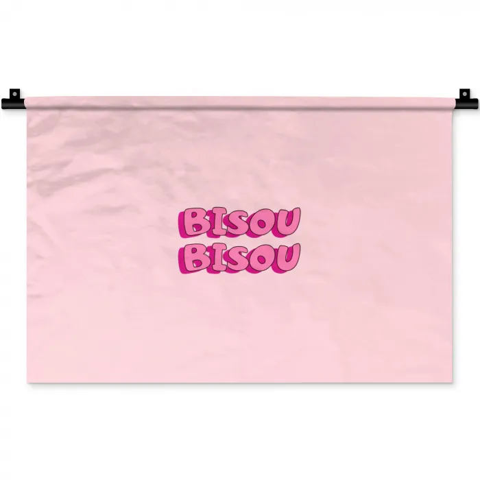 Bisou - Roze - Schaduw Wandkleed katoen klein -zz3d