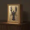 Kreeft - Zwart - Goud - Luxe Light Box met kabel (Tafellamp) klein -z3d_website