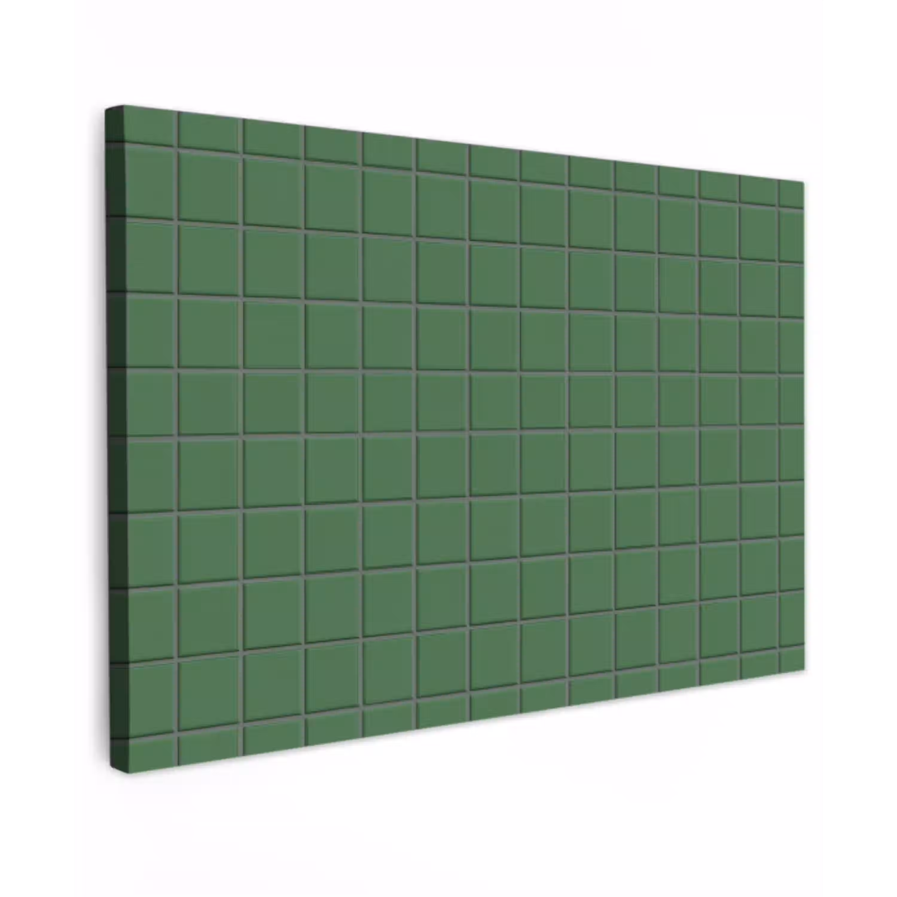 Patroon - Tegels - Groen canvas 2cm klein 34 -z3d