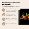 Paprika - Water - Groente - Zwart Inductie beschermer vinyl 3mm middel -zzzzzzusp-haakje_FR
