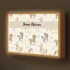 Veulens - Paard - Patroon - Beige Light Box met batterij (Wandlamp kind) middel -z3d_website