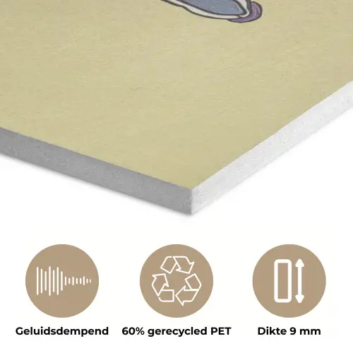 Illustratie - Bord - Bestek - Beige PET vilt klein -closeup_NL