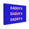 Blauw - Daddy's - Blokletters canvas 2cm klein -z3d