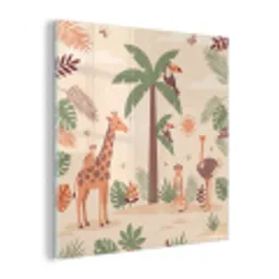 Dieren - Tropisch - Safari - Kleurrijk plexiglas 5mm klein -z3d