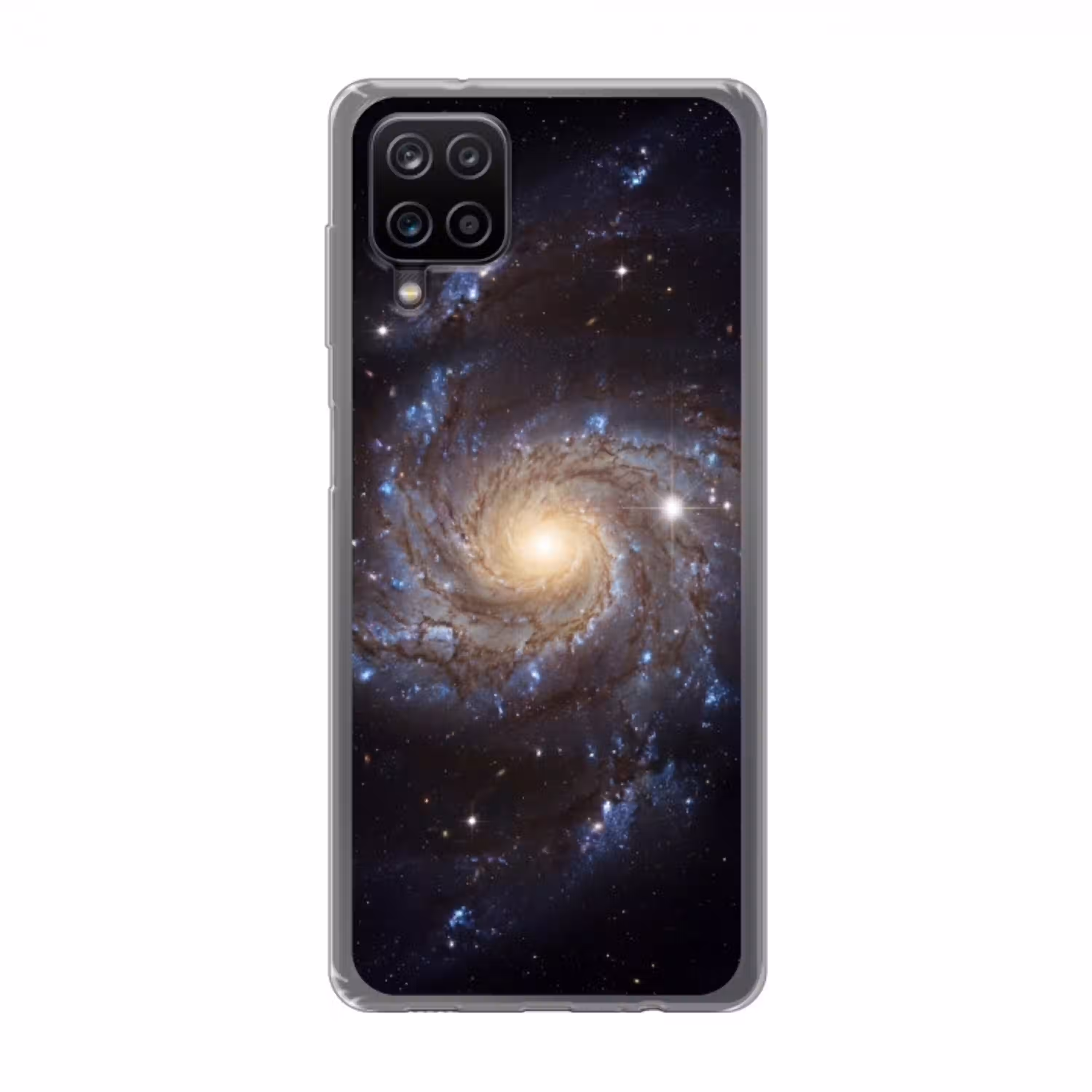 Kosmos - Sterrenstelsel - Donker Telefoonhoesje Samsung Galaxy A12 klein -3d
