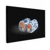 Sushi - Delfts blauw - Rijst - Vis - Elegant canvas 2cm klein -z3d