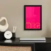 Minimalistisch - Roze - Dream big - Grafisch fotolijst zwart zonder passe partout klein -sfeer1