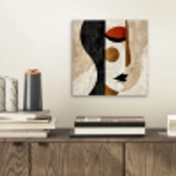 Gezicht - Abstract - Kunst - Vormen aluminium wit klein -sfeer1