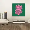 Abstract - Pink - Lijnen - Groen aluminium wit klein -sfeer1