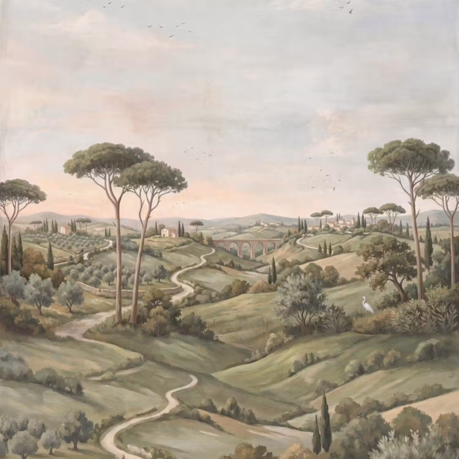 Tapete - Landschaft - Hügel - Sandiger Weg - Grün