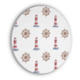 Nautisch - Klassiek - Rood Akoestische PET Vilt - Rond klein 838 -3d