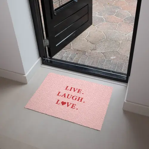 Quote - Love - Roze - Rood Deurmat klein -sfeer5