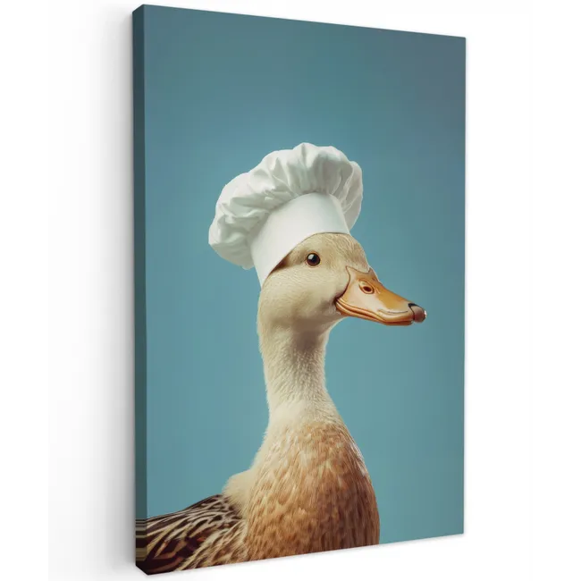 Eend - Koksmuts - Cute - Vogel Tuinposter op houten frame 2 cm dik klein -3d