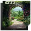 Doorkijk - Landschap - Bloemen - Pad - Uitzicht Inductie beschemer met haakjes middel -3d