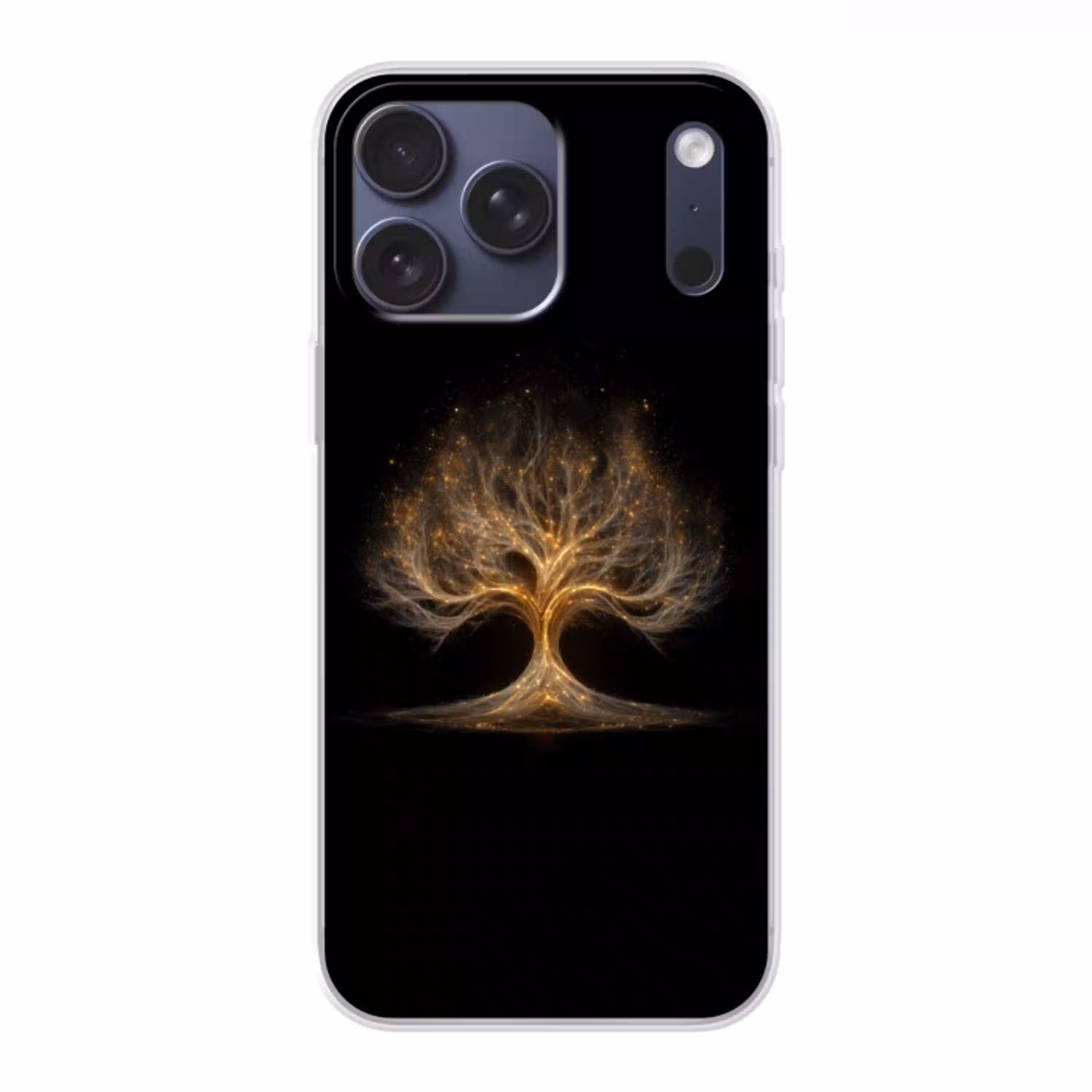 Lichtjes - Boom - Abstract - Zwart Telefoonhoesje iPhone 17 Pro Max klein -3d