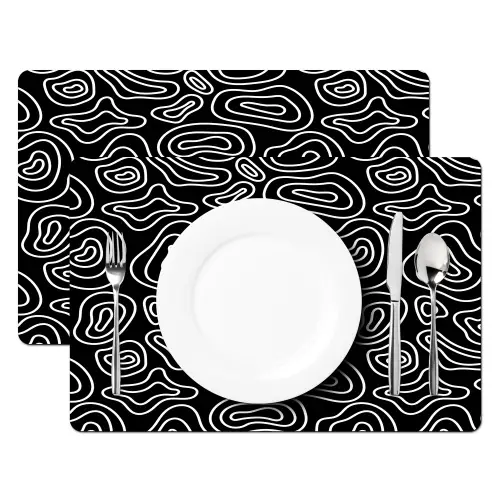 Lijnen - Patronen - Vloeiend - Bogen Placemat vinyl groot 368 -zzsfeer2_Kitchenyeah-website