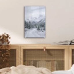 Weg - Bergen - Sneeuw - Naaldbos - Avontuurlijk plexiglas 5mm klein -sfeer4