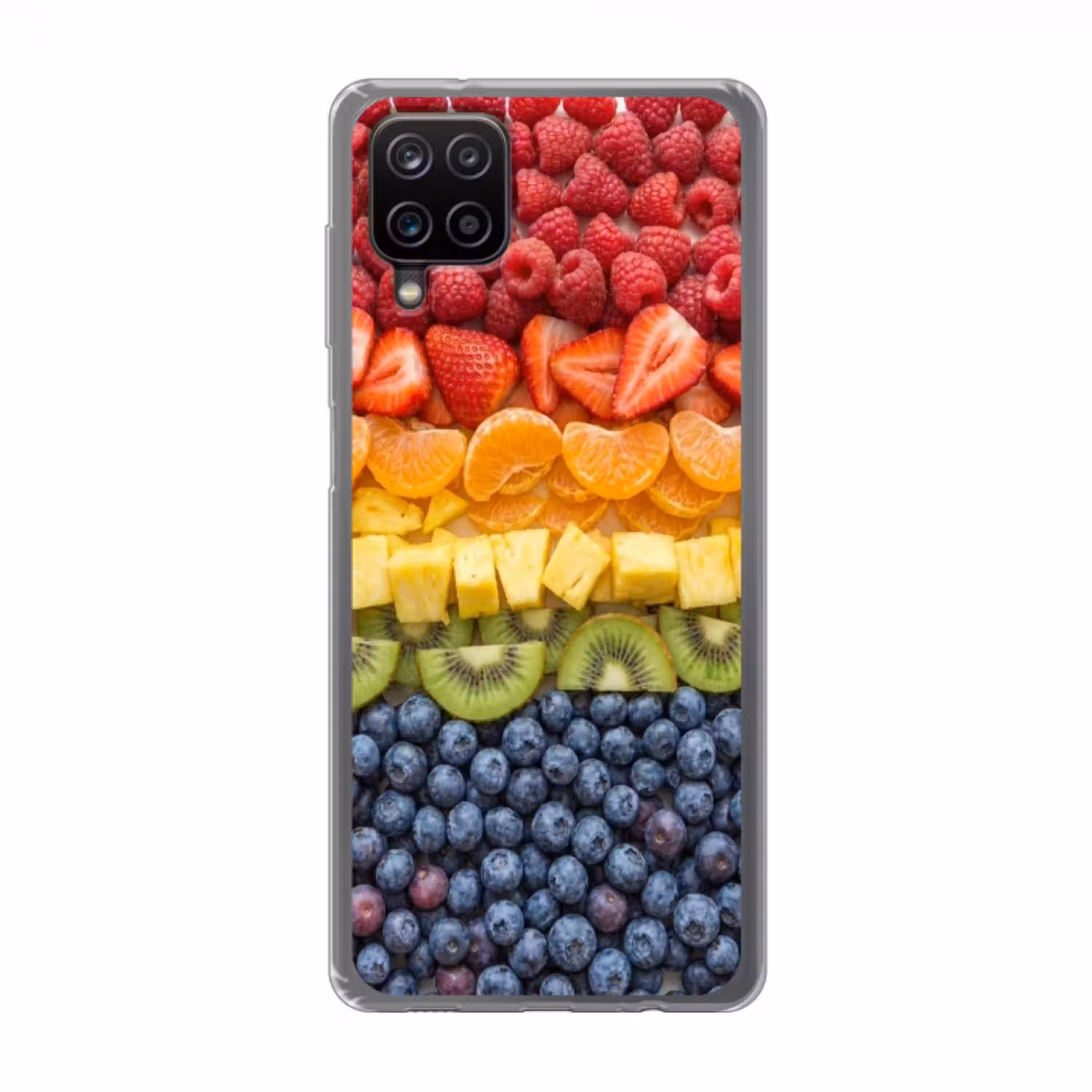Fruit - Regenboog - Gezond - Kleurrijk Telefoonhoesje Samsung Galaxy A12 klein -3d