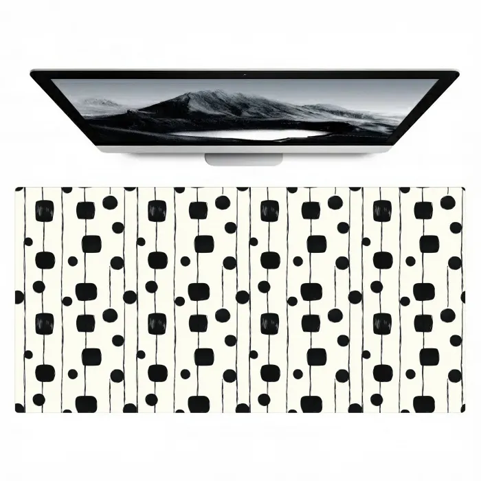 Grafisch - Modern - Zwart Muismat XXL klein 681 -zzz3d