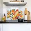 Schijfjes - Fruit - Oranje - Mozaïek Inductie beschemer met haakjes klein -sfeer2