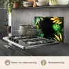 Bladeren - Groen - Geel - Verf - Jungle keuken achterwand spatscherm klein -usp_NL