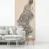 Lijnen - Abstract - Golvend - Zwart fotobehang vinyl groot -woonkamer