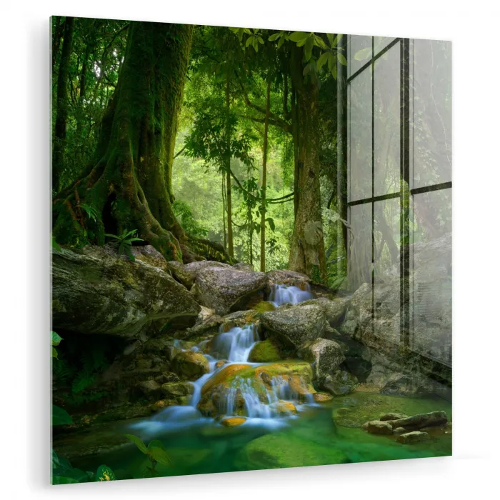 Jungle - Stenen - Water - Natuur - Planten plexiglas 5mm klein -zzzproduct_nieuw