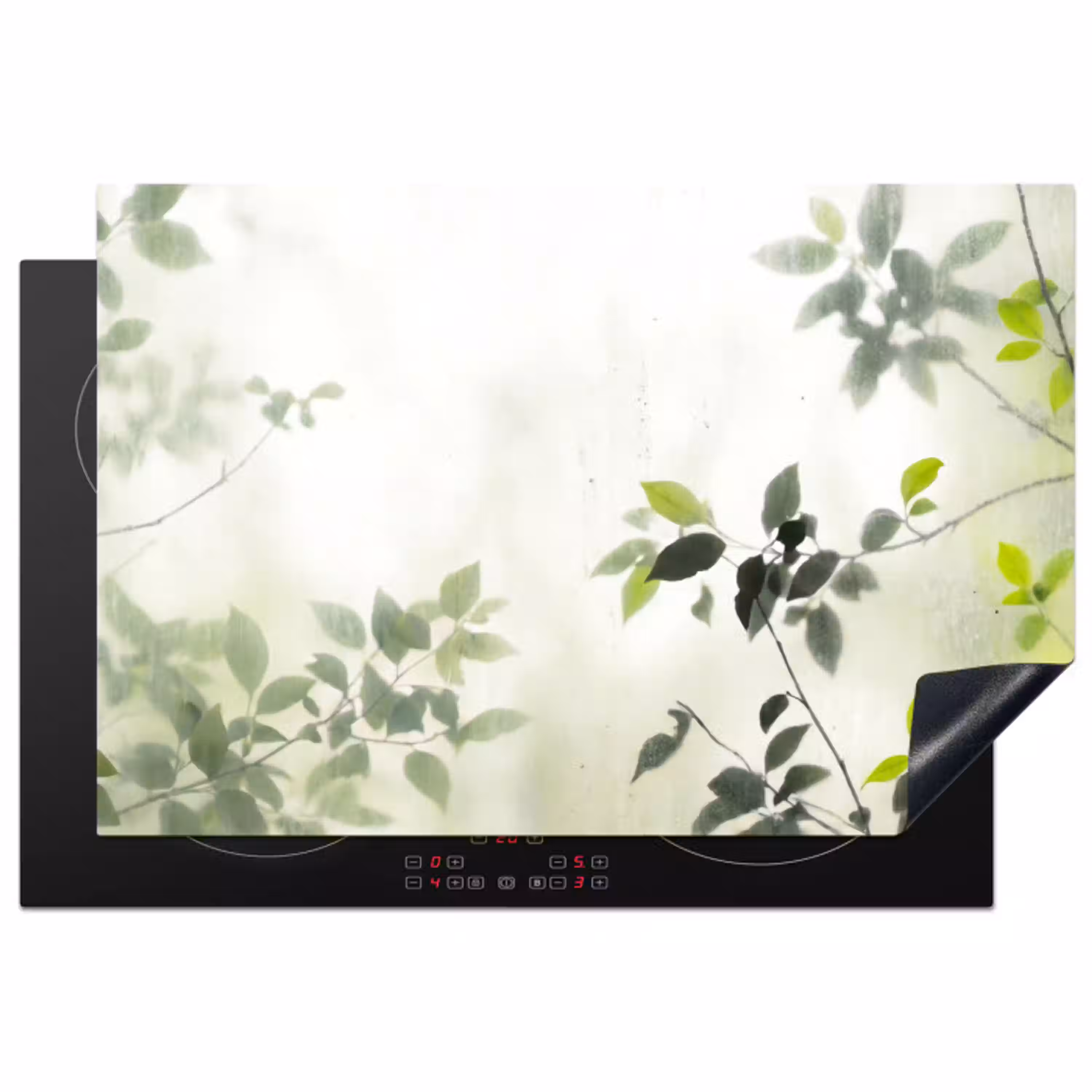 Blad - Schaduw - Natuur - Abstract - Groen Inductie beschermer vinyl 3mm klein -3d