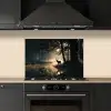 Hert - Bosbeek - Mystiek keuken achterwand spatscherm klein -sfeer1
