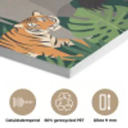 Tropisch - Jungle -  Groen PET vilt klein -closeup_NL