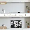 Bloemen - Wit - Abstract keuken achterwand spatscherm klein -voor_na_NL