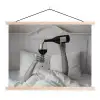Lakens - Armen - Wijn - Glas textielposter latten blank klein -3d