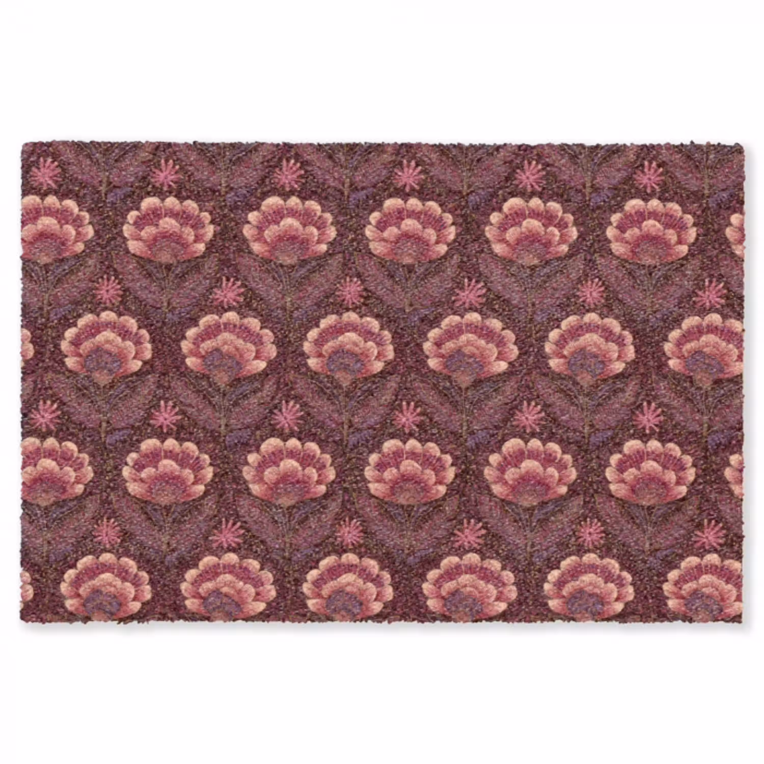 Bloemen - Waaier - Paars Vloerkleed Rechthoek klein 1091 -3d