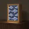 Vissen - Bloemen - Blauw Light Box met kabel (Tafellamp) klein 925 -z3d_website