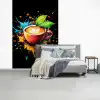 Koffie - Graffiti - Drinken - Abstract fotobehang vinyl groot -slaapkamer