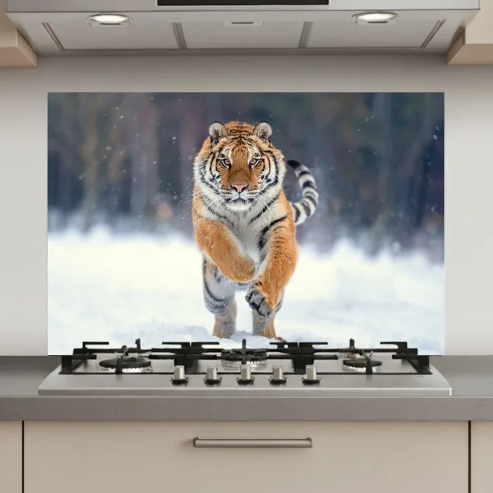 Tijger - Landschap - Sneeuw - Winter - Dieren keuken achterwand spatscherm klein -3d_website