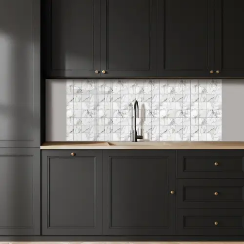 Marmer -  Tegels - Grijs - Wit keuken achterwand 2 middel 871 -sfeer1