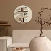 Plankjes - Boeken - Vaasjes - Planten Wandcirkel plexiglas klein -sfeer1