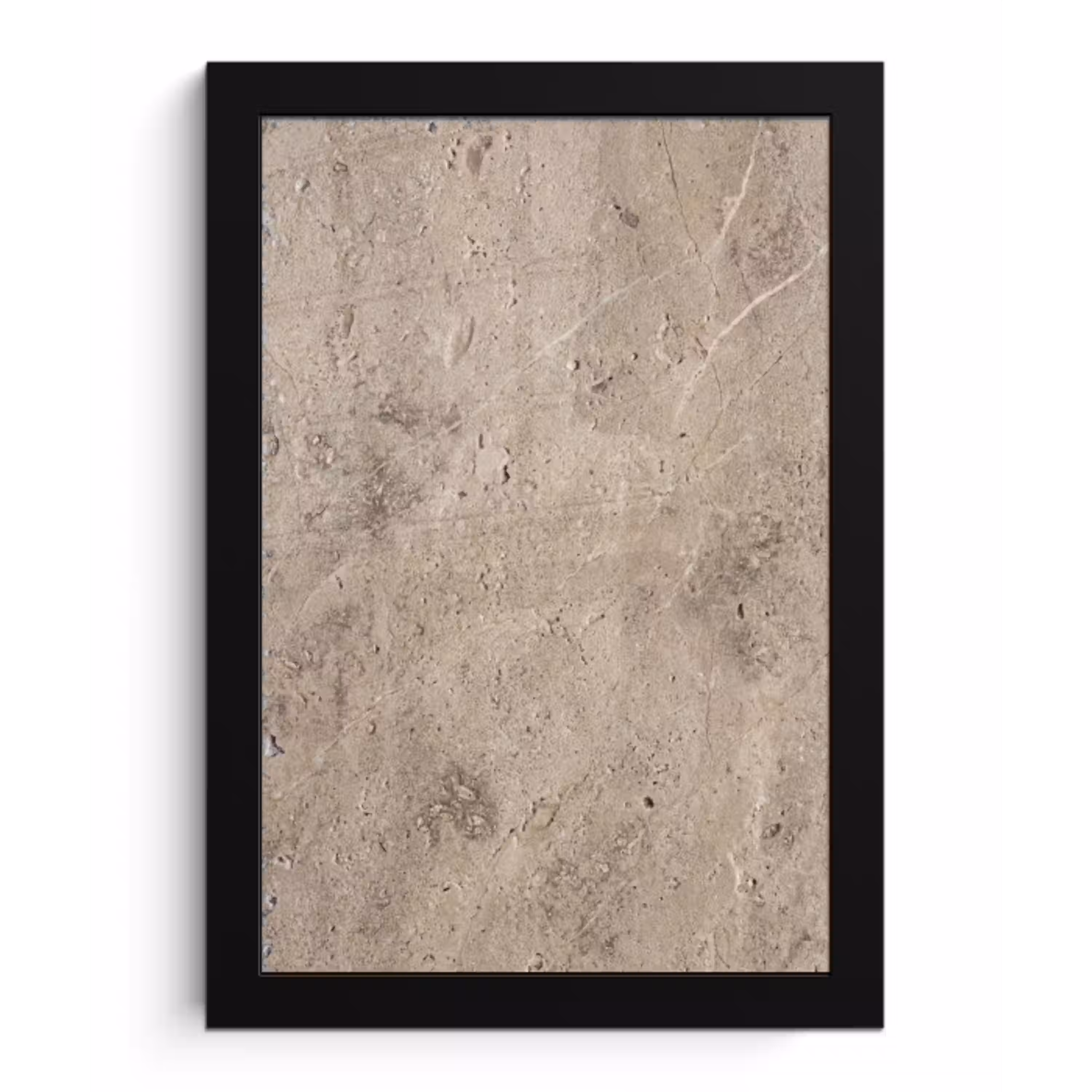 Textuur - Steen - Patroon - Rustiek - Beige fotolijst zwart zonder passe partout klein -3d