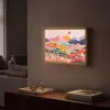Kleurrijke bloemen - Bergen - Fantasielandschap Light Box met batterij (Wandlamp) middel -sfeer1
