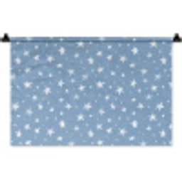 Sterretjes - Patroon - Blauw Wandkleed katoen klein 269 -zz3d