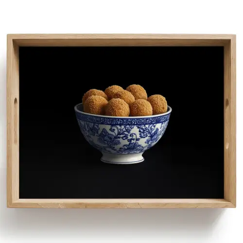 Delfts blauw - Bitterballen - Holland - Schaal Dienblad Rechthoek middel -z3d_shopping