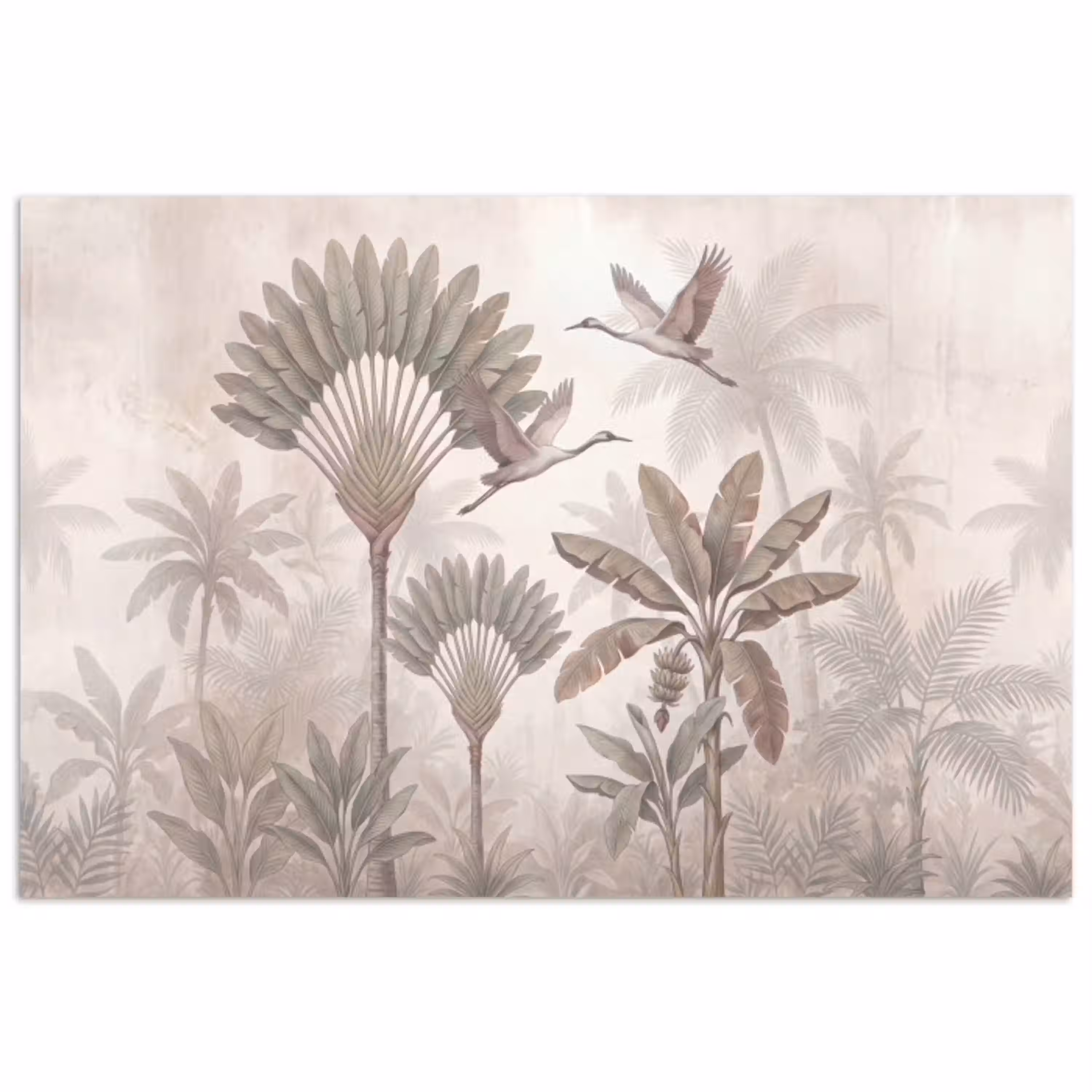 Vogel - Tropisch - Jungle - Natuur - Beige poster papier klein -3d