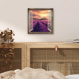 Doorkijk - Lavendel - Landschap - Bloemen - Paars aluminium wit klein -sfeer3