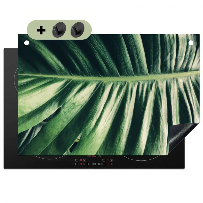 Bladeren - Tropisch - Jungle Inductie beschemer met haakjes klein -3d