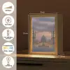 Zonsondergang - Moskee - Wolken - Islamitisch Light Box met kabel (Tafellamp) klein -USP_NL