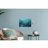 Luchtbellen - Dynamisch - Blauw Muursticker klein -plant
