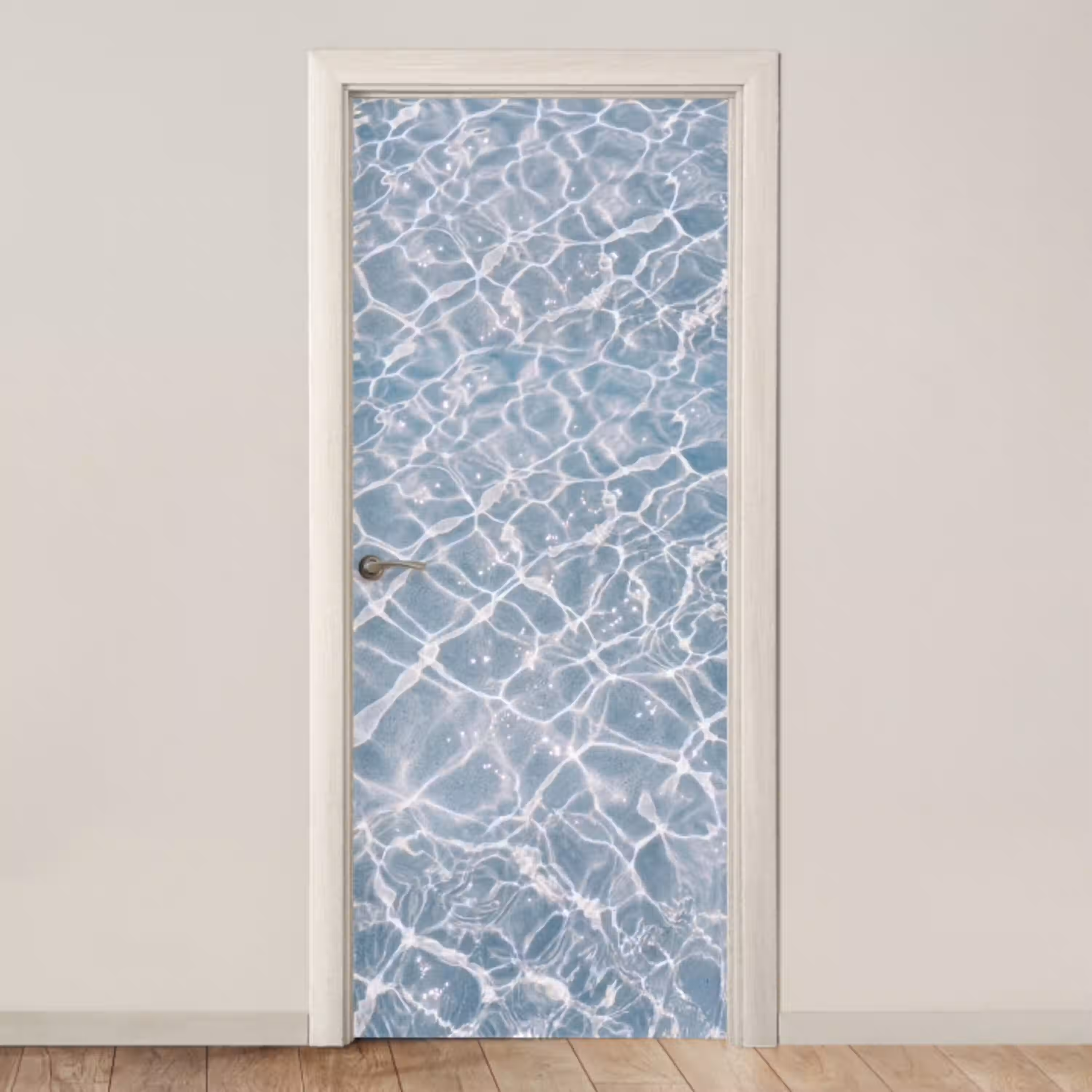 Water - Reflectie - Zonlicht deurposter klein -3d_beige