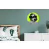 Vrouw - Sterrenhemel - Groen Wandcirkel aluminium klein -slaapkamer